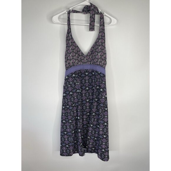 Womens Athleta Everywhere Dress Halter Size 10 Petite Geometic Pattern - Picture 1 of 3